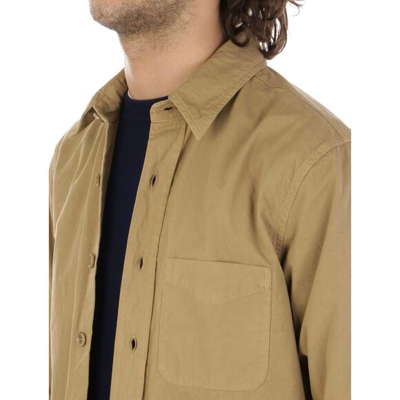 EUC Aspesi Sand Utility Shirt Jacket Sabbia Sz XL Cotton Workwear Overshirt Tan - Picture 5 of 16